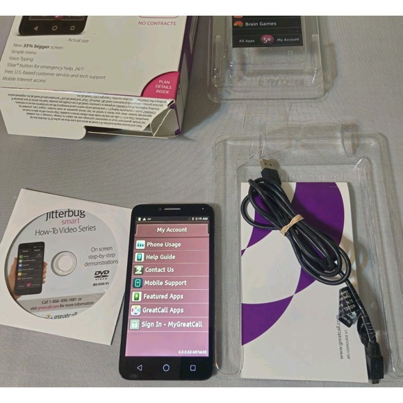 Lively® - Jitterbug Smart4 Smartphone for Seniors  Great Call WITH BOX - Picture 6 of 11
